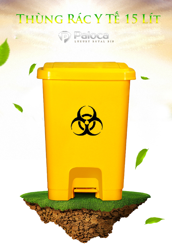 Thùng rác đựng chất thải có nguy cơ lây nhiễm Covid-19